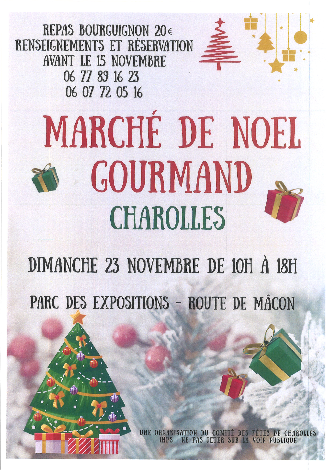 Marché Gourmand de Noël avec repas bourguignon 