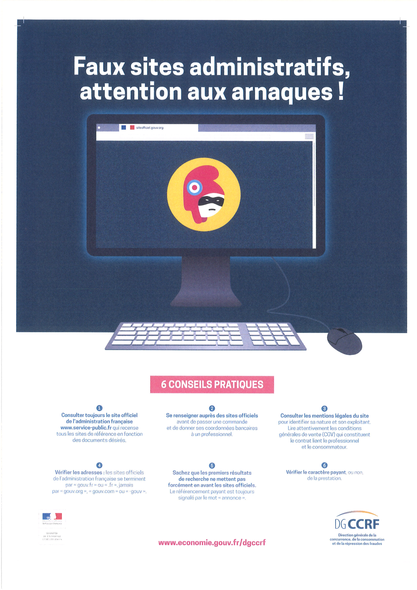 Arnaques aux faux sites administratifs
