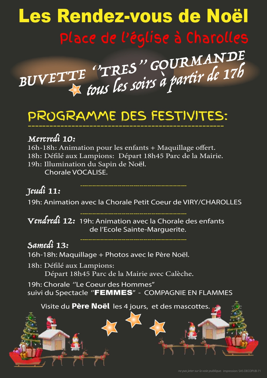 👉 Les Rendez-Vous de Noël à Charolles !