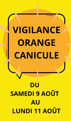  🔶Le Département de Saône-et-Loire passe en Vigilance Orange Canicule à partir de samedi 9 août et ce, jusqu’à lundi 11.  ☀ Gardez les bons réflexes :       Buvez environ 1,5 litres par jour.     Évitez de sortir aux heures les plus chaudes et de pratiquer une activité physique. Maintenez votre logement frais. Fermez fenêtres et volets la journée et ouvrez-les la nuit s'il fait plus frais.     Rafraîchissez-vous et mouillez-vous le corps plusieurs fois par jour (douches, bains, brumisateur ou gant de toile